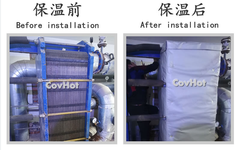 板式<a href=http://www.hafoxiaoxue.cn/e/tags/?tagname=%E6%8D%A2%E7%83%AD%E5%99%A8%E4%BF%9D%E6%B8%A9 target=_blank class=infotextkey>換熱器保溫</a>套,板換保溫罩